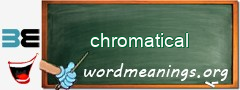 WordMeaning blackboard for chromatical